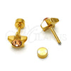 Stainless Steel Stud Earring, Star Design, with Dark Champagne Crystal, Polished, Golden Finish, 02.271.0016.9