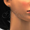 Stainless Steel Stud Earring, with Blue Topaz Crystal, Polished, Golden Finish, 02.271.0017.3