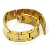 Stainless Steel Solid Bracelet, Polished, Golden Finish, 03.114.0219.1.09 (14 MM Thickness, 9 Inches Length)
