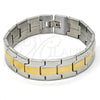 Stainless Steel Solid Bracelet, Polished, Two Tone, 5.244.001.3.08