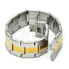 Stainless Steel Solid Bracelet, Polished, Two Tone, 5.244.001.3.08 (16 MM Thickness, 8 Inches Length)