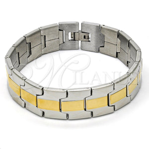 Stainless Steel Bracelet — Solid Bracelet Polished Two Tone 5. 16 MM — main product view — SKU 114238 | Acero Inoxidable brazalete — Solid Bracelet pulido Two Tone 5. 16 MM — SKU 114238
