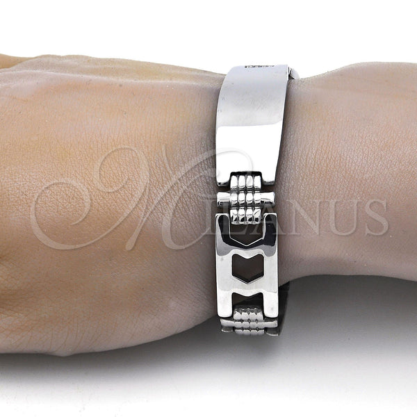 Stainless Steel Bracelet — Solid Bracelet Polished 03. 14 MM Thickness 8 — alternate product view — SKU 114246 | Acero Inoxidable brazalete — Solid Bracelet pulido 03. 14 MM Thickness 8 — SKU 114246
