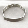 Stainless Steel Solid Bracelet, Polished, Steel Finish, 03.114.0236.08 (14 MM Thickness, 8 Inches Length)