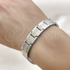 Stainless Steel Solid Bracelet, Polished, Two Tone, 5.244.002.08