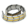 Stainless Steel Solid Bracelet, Polished, Two Tone, 5.244.002.08