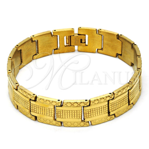 Stainless Steel Solid Bracelet, Polished, Golden Finish, 5.244.002.2.08