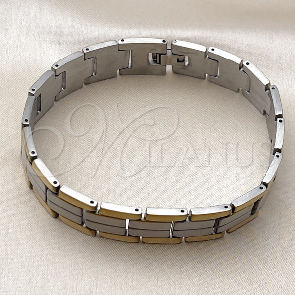 Stainless Steel Bracelet — Solid Bracelet Polished Two Tone 03. 14 MM — main product view — SKU 114277 | Acero Inoxidable brazalete — Solid Bracelet pulido Two Tone 03. 14 MM — SKU 114277