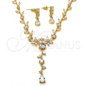 Gold Filled Ring — Necklace and Earring Flower and Leaf Design with — main product view — SKU 114322 | Oro Laminado anillo — Necklace and Earring flor and Leaf diseño with — SKU 114322