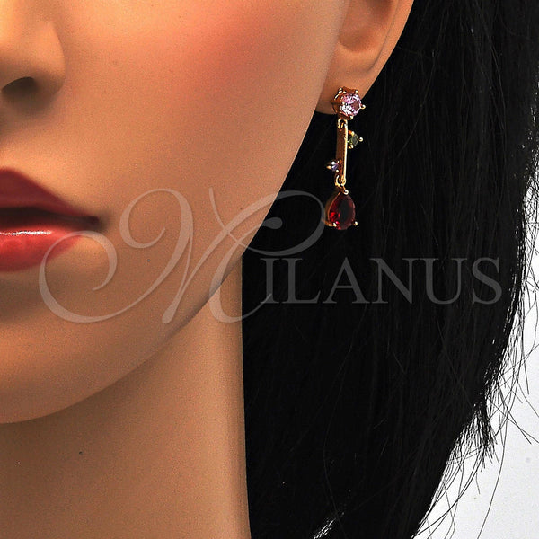 Gold Filled Ring — Necklace and Earring Flower and Leaf Design with — alternate product view — SKU 114323 | Oro Laminado anillo — Necklace and Earring flor and Leaf diseño with — SKU 114323