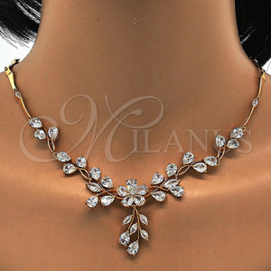 Gold Filled Ring — Necklace and Earring Flower and Leaf Design with — main product view — SKU 114325 | Oro Laminado anillo — Necklace and Earring flor and Leaf diseño with — SKU 114325