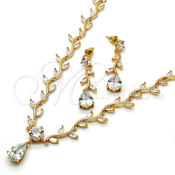 Gold Filled Ring — Necklace and Earring Teardrop and Leaf Design with — alternate product view — SKU 114329 | Oro Laminado anillo — Necklace and Earring Teardrop and Leaf diseño with — SKU 114329