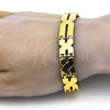 Stainless Steel Solid Bracelet, Polished, Golden Finish, 03.114.0283.08