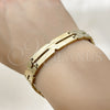 Stainless Steel Solid Bracelet, Polished, Golden Finish, 03.114.0283.08