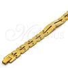 Stainless Steel Solid Bracelet, Polished, Golden Finish, 03.114.0283.08