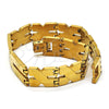 Stainless Steel Solid Bracelet, Polished, Golden Finish, 03.114.0283.08 (12 MM Thickness, 8 Inches Length)