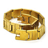 Stainless Steel Solid Bracelet, Brushed Finish, Golden Finish, 03.114.0284.08 (14 MM Thickness, 8 Inches Length)