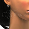 Oro Laminado Huggie Hoop, Gold Filled Style with Sapphire Blue and White Crystal, Polished, Golden Finish, 02.165.0146.3