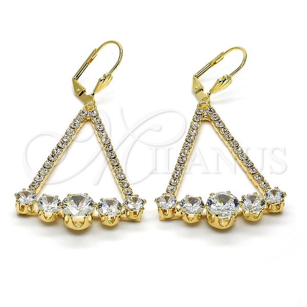 Gold Filled Ring — Dangle Earring with White Cubic Zirconia and White — main product view — SKU 114494 | Oro Laminado anillo — Dangle Earring with blanco Cubic Zirconia and blanco — SKU 114494
