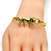 Oro Laminado Individual Bangle, Gold Filled Style Lion Design, Polished, Golden Finish, 07.185.0004.1.05 (05 MM Thickness, Size 5 (2.50 Diameter))