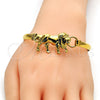Oro Laminado Individual Bangle, Gold Filled Style Lion Design, Polished, Golden Finish, 07.185.0004.1.05 (05 MM Thickness, Size 5 (2.50 Diameter))
