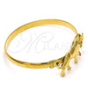 Oro Laminado Individual Bangle, Gold Filled Style Lion Design, Polished, Golden Finish, 07.185.0004.1.05 (05 MM Thickness, Size 5 (2.50 Diameter))