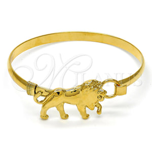 Gold Filled Jewelry — Individual Bangle Lion Design Polished 07. 05 MM — main product view — SKU 114505 | Oro Laminado joyería — Individual Bangle Lion diseño pulido 07. 05 MM — SKU 114505