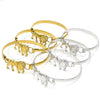 Oro Laminado Individual Bangle, Gold Filled Style Lion Design, Polished, Golden Finish, 07.185.0004.1.05 (05 MM Thickness, Size 5 (2.50 Diameter))