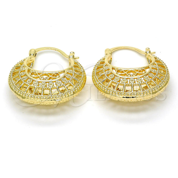 Gold Filled Hoop Earrings — Medium Hoop Polished 02. — main product view — SKU 114538 | Oro Laminado aretes de aro — Medium Hoop pulido 02. — SKU 114538