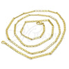 Oro Laminado Basic Necklace, Gold Filled Style Mariner Design, Polished, Golden Finish, 04.213.0030.24 (03 MM Thickness, 24 Inches Length)