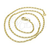 Oro Laminado Basic Necklace, Gold Filled Style Polished, Golden Finish, 04.213.0029.18 (0.60 Gauge, 02 MM Thickness, 18 Inches Length)