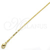 Oro Laminado Basic Necklace, Gold Filled Style Mariner Design, Polished, Golden Finish, 04.213.0051.24 (02 MM Thickness, 24 Inches Length)