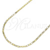 Oro Laminado Basic Necklace, Gold Filled Style Mariner Design, Polished, Golden Finish, 04.213.0051.18 (02 MM Thickness, 18 Inches Length)