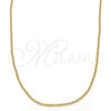 Oro Laminado Basic Necklace, Gold Filled Style Polished, Golden Finish, 04.213.0001.1.18 (01 MM Thickness, 18 Inches Length)