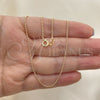 Oro Laminado Basic Necklace, Gold Filled Style Polished, Golden Finish, 04.213.0001.1.18 (01 MM Thickness, 18 Inches Length)