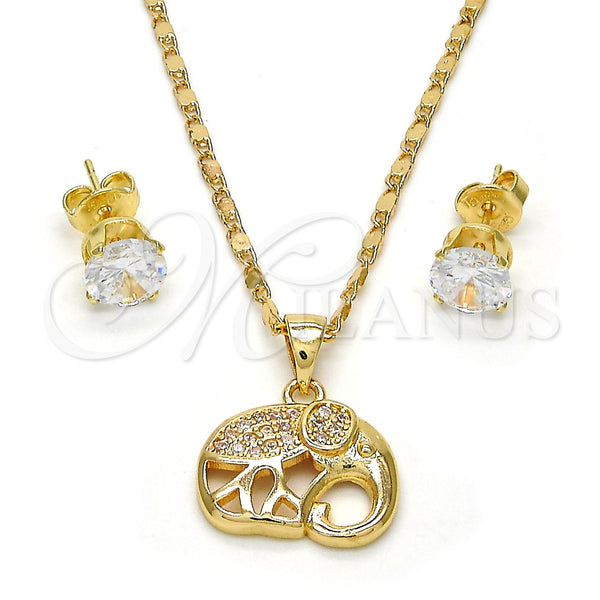 Gold Filled Ring — Earring and Pendant Adult Set Elephant Design with — main product view — SKU 114616 | Oro Laminado anillo — Earring and Pendant Adult Set Elephant diseño with — SKU 114616