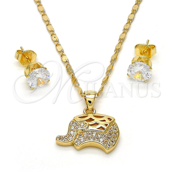 Gold Filled Ring — Earring and Pendant Adult Set Elephant Design with — main product view — SKU 114623 | Oro Laminado anillo — Earring and Pendant Adult Set Elephant diseño with — SKU 114623