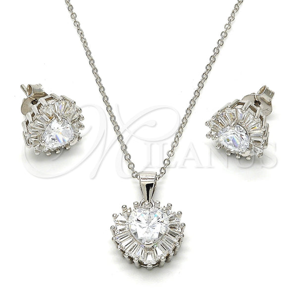 Sterling Silver Ring — Earring and Pendant Adult Set Heart Design with — main product view — SKU 114641 | Plata 925 anillo — Earring and Pendant Adult Set corazón diseño with — SKU 114641