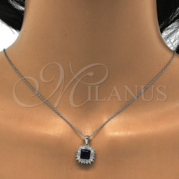 Sterling Silver Ring — Earring and Pendant Adult Set with Sapphire Blue — alternate product view — SKU 114643 | Plata 925 anillo — Earring and Pendant Adult Set with Sapphire Blue — SKU 114643