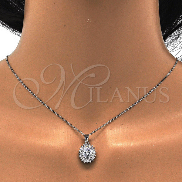 Sterling Silver Ring — Earring and Pendant Adult Set with White Cubic — alternate product view — SKU 114644 | Plata 925 anillo — Earring and Pendant Adult Set with blanco Cubic — SKU 114644