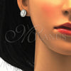 Sterling Silver Earring and Pendant Adult Set, with White Cubic Zirconia, Polished, Rhodium Finish, 10.286.0027.3
