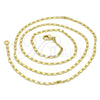 Oro Laminado Basic Necklace, Gold Filled Style Polished, Golden Finish, 04.213.0004.20 (02 MM Thickness, 20 Inches Length)