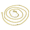Oro Laminado Basic Necklace, Gold Filled Style Polished, Golden Finish, 04.213.0004.22 (02 MM Thickness, 22 Inches Length)