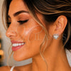 Rhodium Gold Filled Stud Earring, Heart Design, with Crystal Swarovski Crystals and White Crystal, Polished, Rhodium Finish, 02.26.0141.1