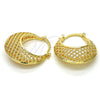 Oro Laminado Medium Hoop, Gold Filled Style Polished, Golden Finish, 02.170.0171.30