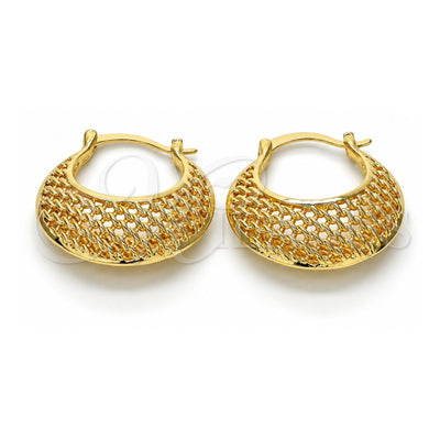Oro Laminado Medium Hoop, Gold Filled Style Polished, Golden Finish, 02.170.0171.30
