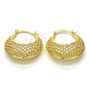 Gold Filled Hoop Earrings — Medium Hoop Polished 02. — main product view — SKU 114800 | Oro Laminado aretes de aro — Medium Hoop pulido 02. — SKU 114800