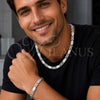 Stainless Steel Necklace and Bracelet, Polished, Steel Finish, 06.116.0006