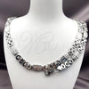 Stainless Steel Necklace and Bracelet, Polished, Steel Finish, 06.116.0006