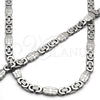 Stainless Steel Necklace and Bracelet, Polished, Steel Finish, 06.116.0006